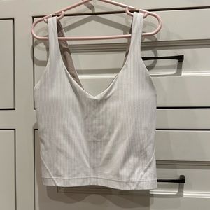 White Ribbed lululemon Align Tank